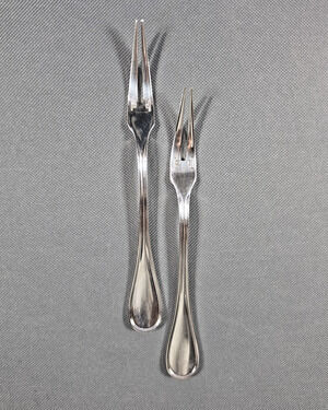 Christofle Albi Silverplate Vintage Snail Escargot Seafood Forks Set of 2 France
